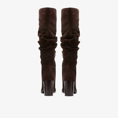 Freva 85 Slouch Dark Brown Suede | Clarks Sale - Women