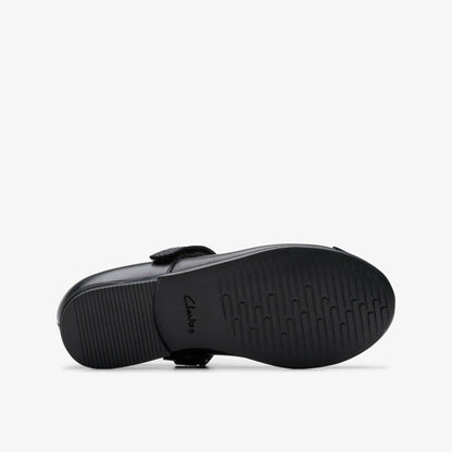 Finja Gem Kid Black Leather | Clarks outlet - Kids