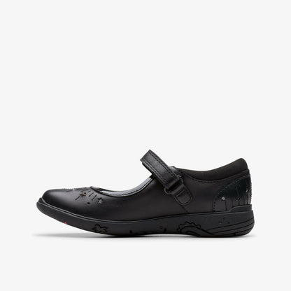 Relda Wish Kid Black Leather | Clarks outlet - Kids