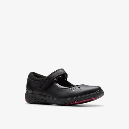 Relda Wish Kid Black Leather | Clarks outlet - Kids