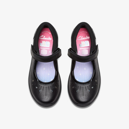 Relda Wish Kid Black Leather | Clarks outlet - Kids