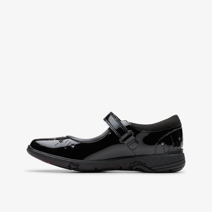 Relda Wish Kid Black Patent | Clarks discount - Kids