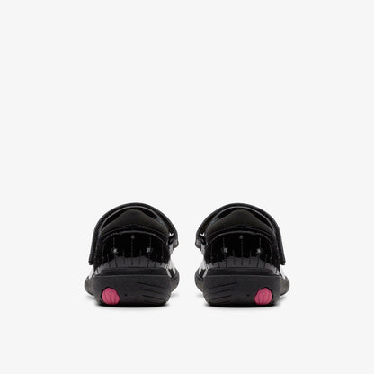 Relda Wish Kid Black Patent | Clarks discount - Kids
