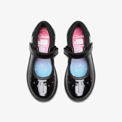 Relda Wish Kid Black Patent | Clarks discount - Kids