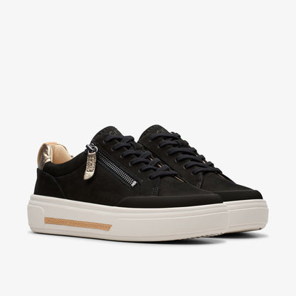 Hollyhock Zip Black Nubuck | Clarks on Sale - Women