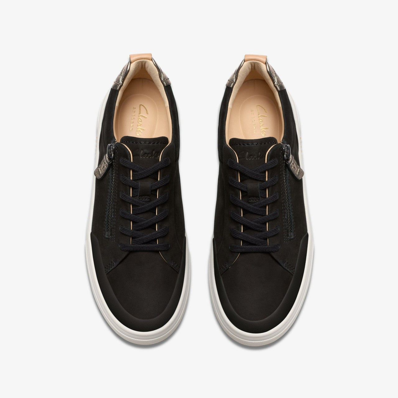 Hollyhock Zip Black Nubuck | Clarks on Sale - Women