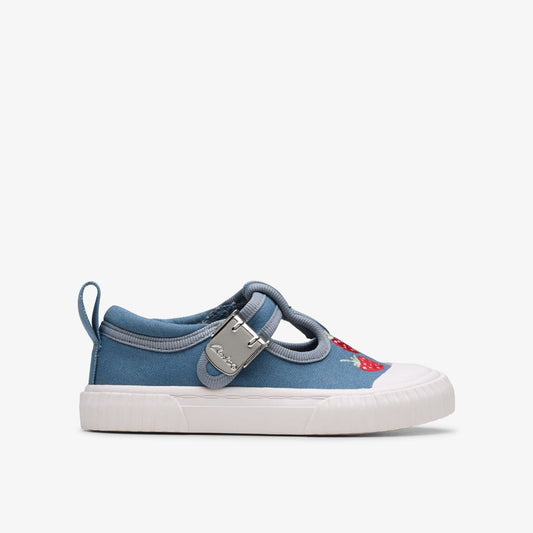 Foxing Berry Toddler Blue Canvas | Clarks online - Kids / Babies
