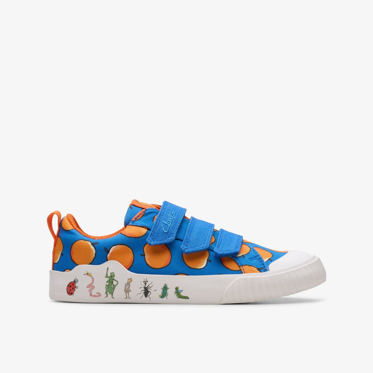 Roald Dahl James & the Giant Peach Foxing Air Kid Blue Canvas | Clarks outlet - Kids