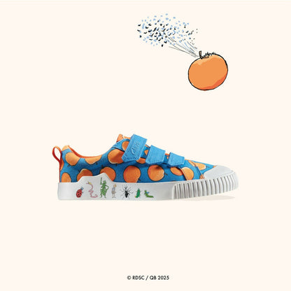 Roald Dahl James & the Giant Peach Foxing Air Kid Blue Canvas | Clarks outlet - Kids