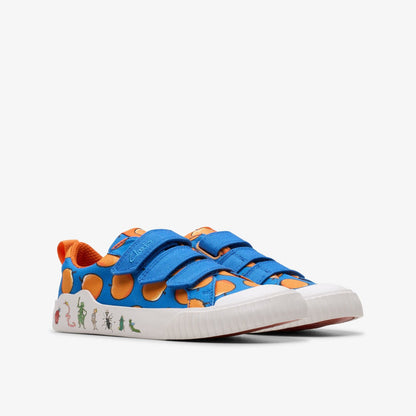 Roald Dahl James & the Giant Peach Foxing Air Kid Blue Canvas | Clarks outlet - Kids