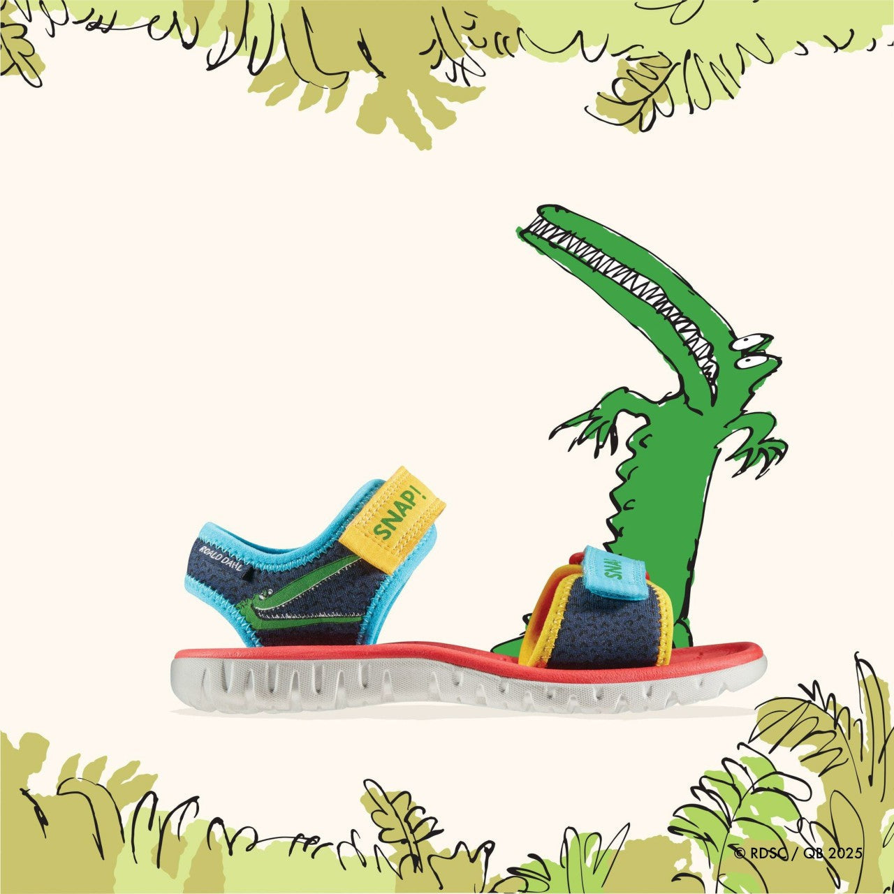 Roald Dahl The Enormous Crocodile Surfing Ace Kid Navy Print | Clarks outlet - Kids