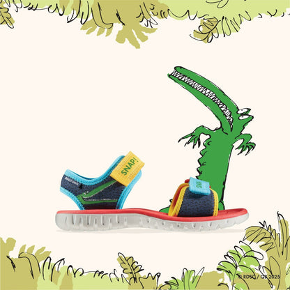 Roald Dahl The Enormous Crocodile Surfing Ace Kid Navy Print | Clarks outlet - Kids