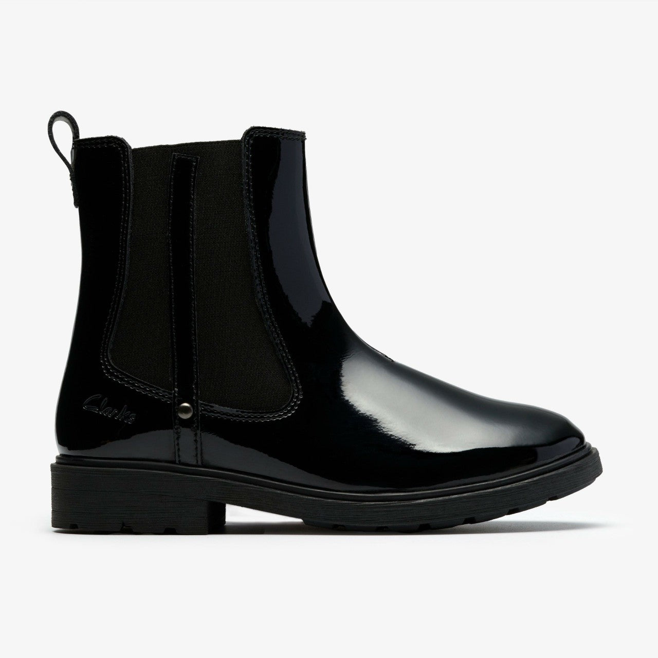Astrol Orin Kid Black Patent | Clarks outlet - Kids