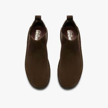Desert Chelsea Dark Brown Suede | Clarks for sale - Men