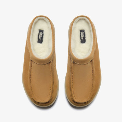 Meare Mule Caramel Warmlined | Clarks discount - Women