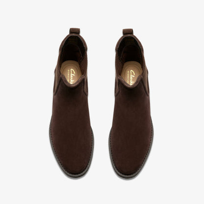 Nella Top Dark Brown Suede | Clarks for sale - Women