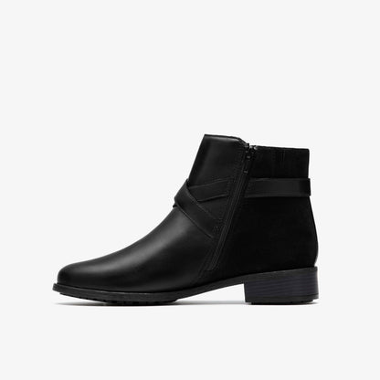 Havisham Bay Black Leather | Clarks online - Women