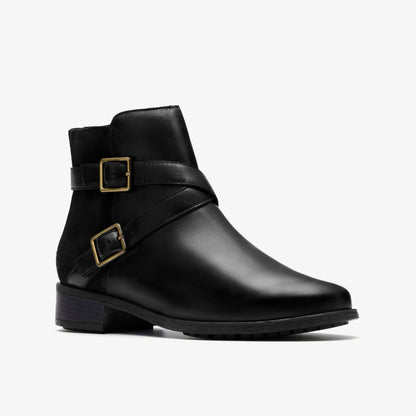 Havisham Bay Black Leather | Clarks online - Women
