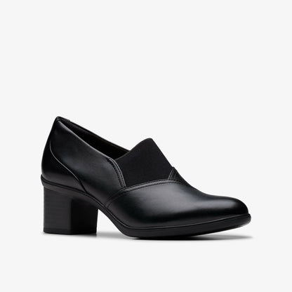Shaya Tess Black Leather | Clarks for sale - Women