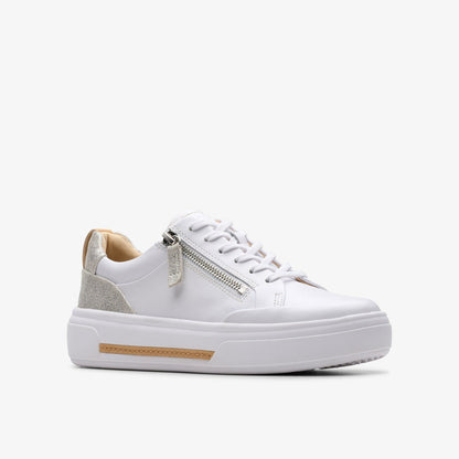 Hollyhock Zip Silver Combination Leather | Clarks outlet - Women