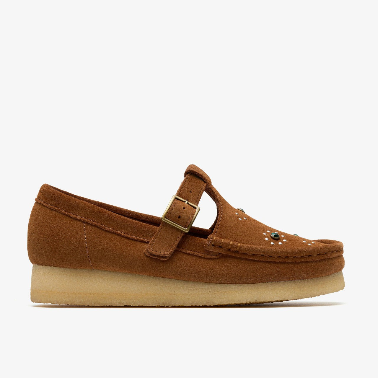 Wallabee T Bar Brown / Orange Suede | Clarks outlet - Women