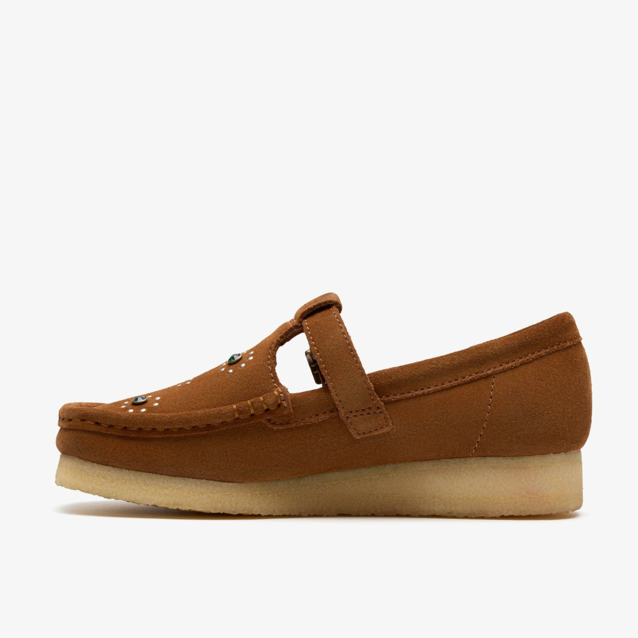 Wallabee T Bar Brown / Orange Suede | Clarks outlet - Women