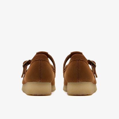 Wallabee T Bar Brown / Orange Suede | Clarks outlet - Women