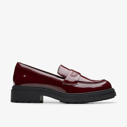 Orinoco 3 Edge Burgundy Patent | Clarks on Sale - Women
