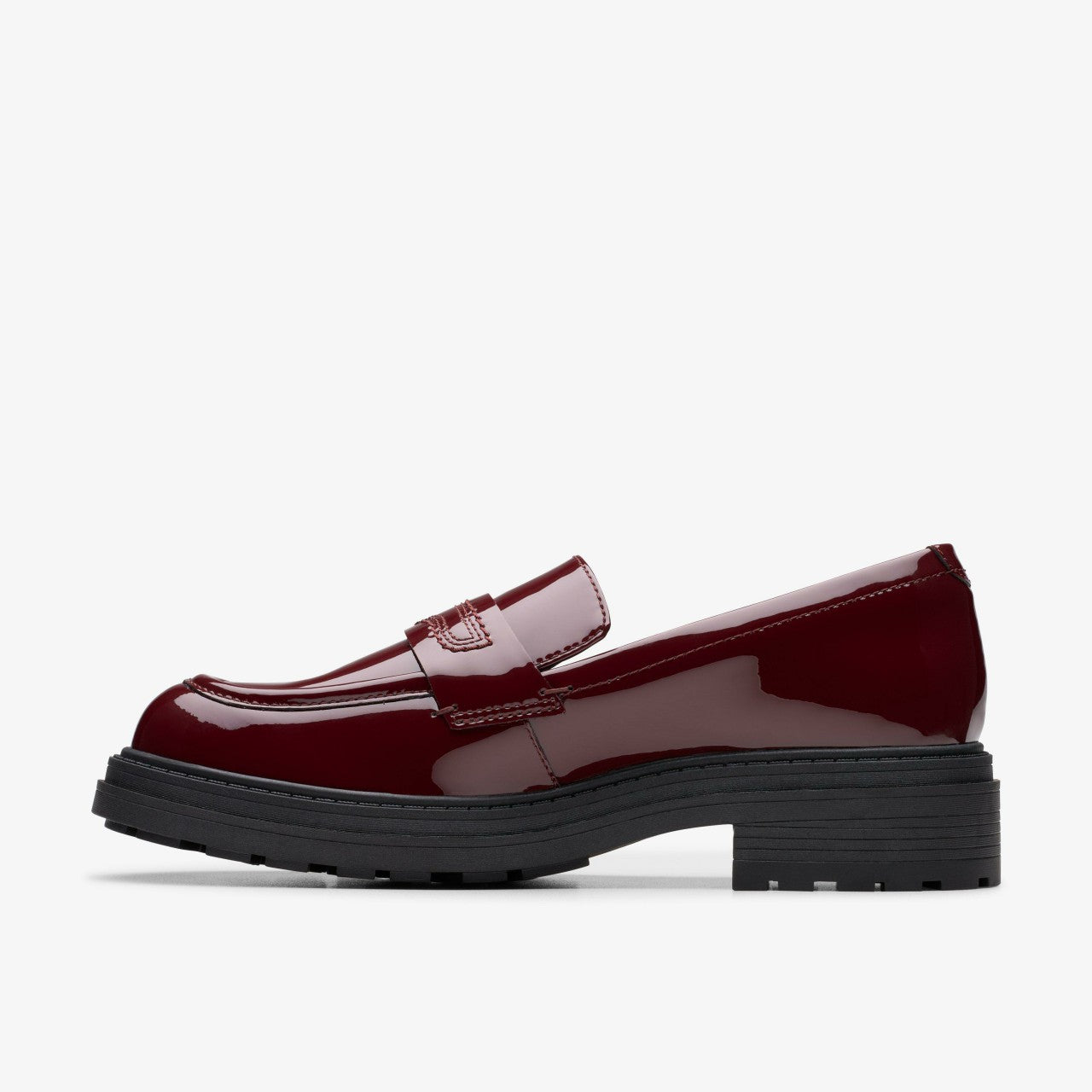 Orinoco 3 Edge Burgundy Patent | Clarks on Sale - Women