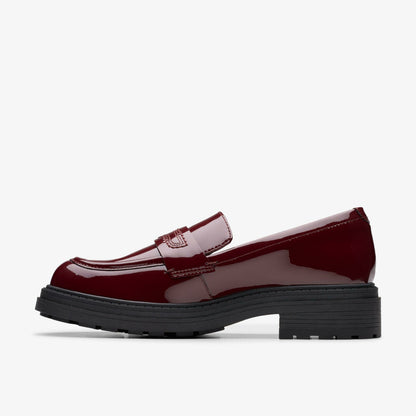 Orinoco 3 Edge Burgundy Patent | Clarks on Sale - Women