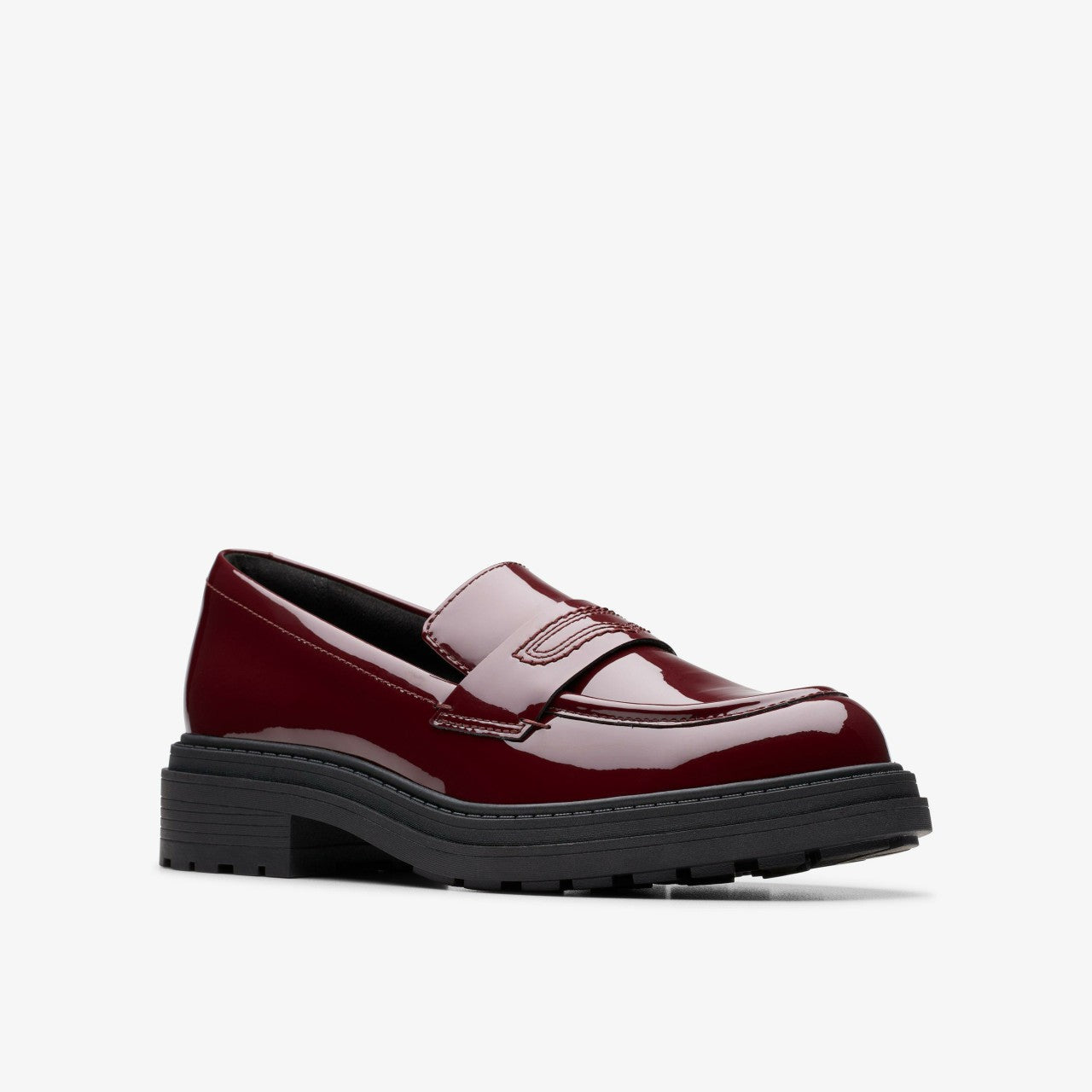 Orinoco 3 Edge Burgundy Patent | Clarks on Sale - Women