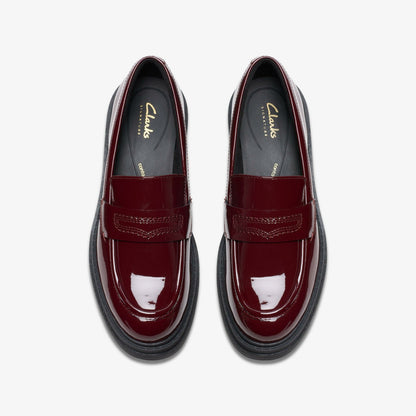 Orinoco 3 Edge Burgundy Patent | Clarks on Sale - Women