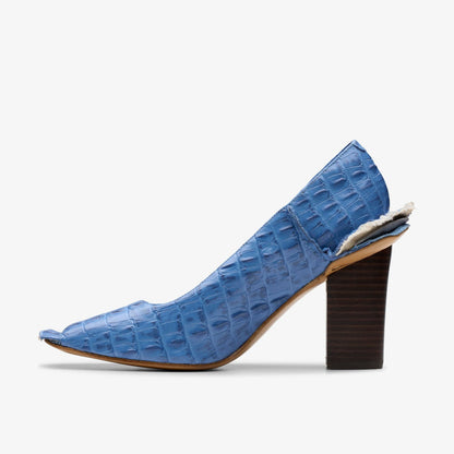 Martine Rose Heel Womens Blue Leather | Clarks on Sale - Women