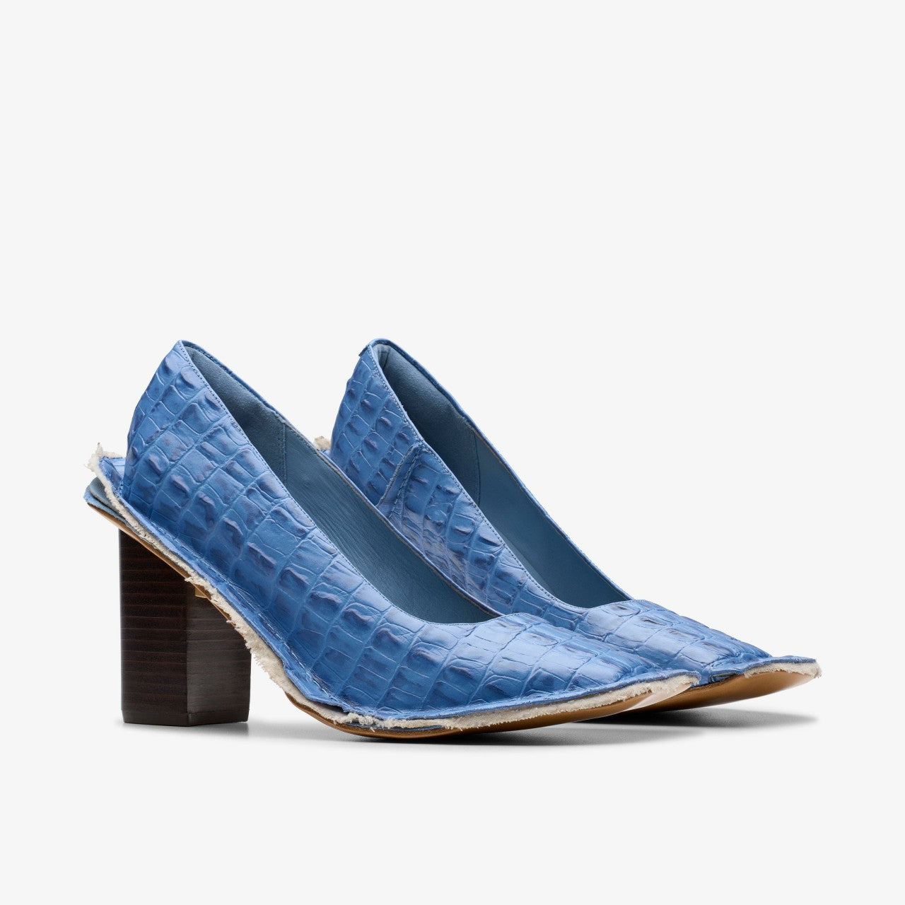 Martine Rose Heel Womens Blue Leather | Clarks on Sale - Women
