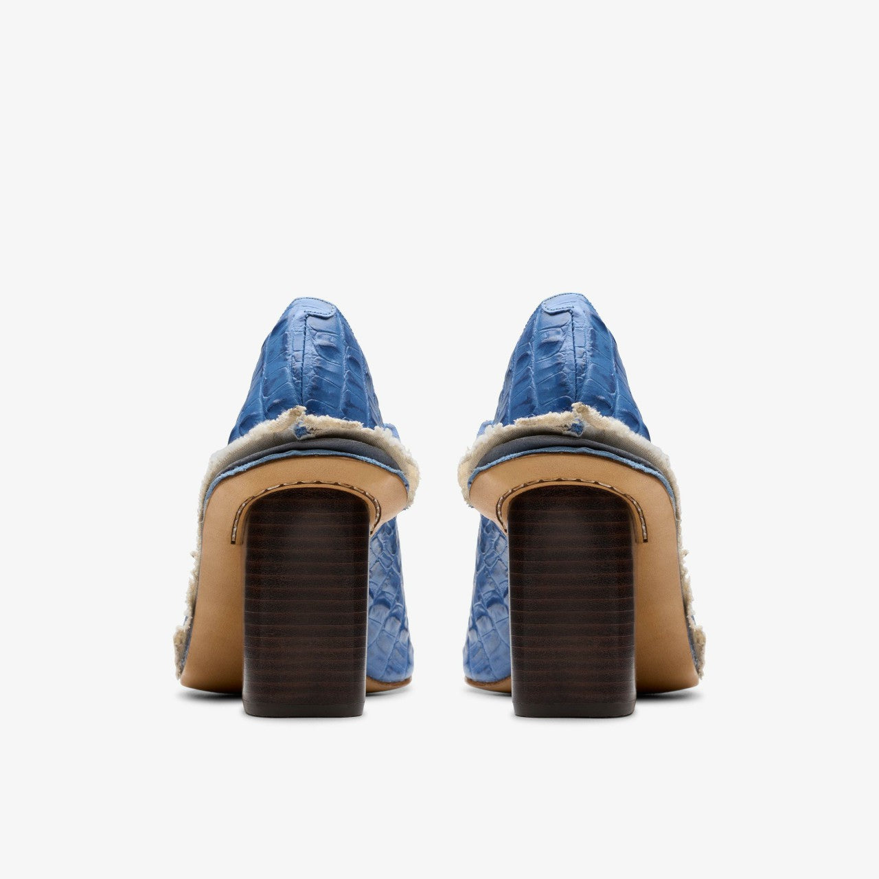 Martine Rose Heel Womens Blue Leather | Clarks on Sale - Women