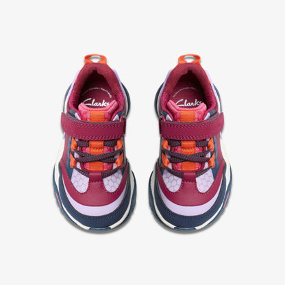 Feather Track Toddler Berry Combination | Clarks online - Kids