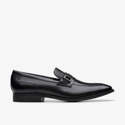 Paulton Lo Black Leather | Clarks discount - Men