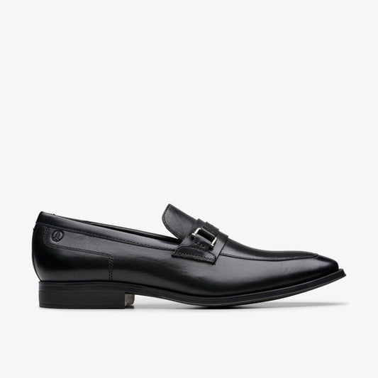 Paulton Lo Black Leather | Clarks discount - Men
