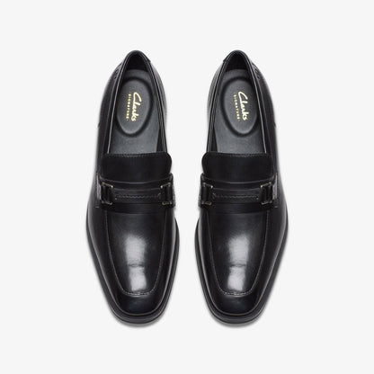 Paulton Lo Black Leather | Clarks discount - Men