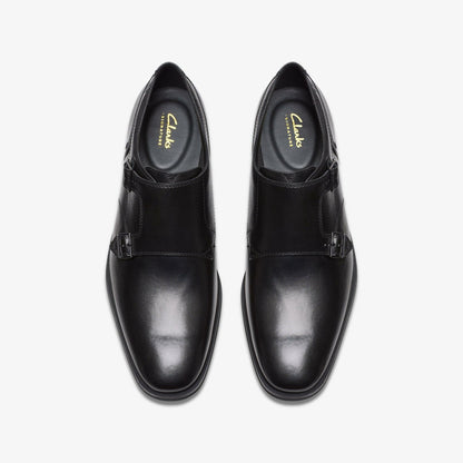 Paulton Monk Black Leather | Clarks outlet - Men