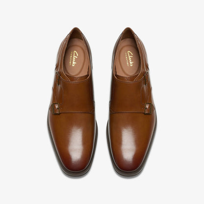 Paulton Monk Tan Leather | Clarks discount - Men