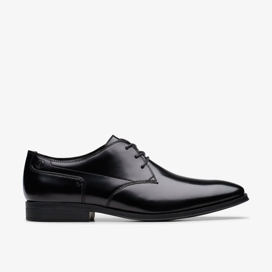 Paulton Lace Black Hi Shine Leather | Clarks on Sale - Men