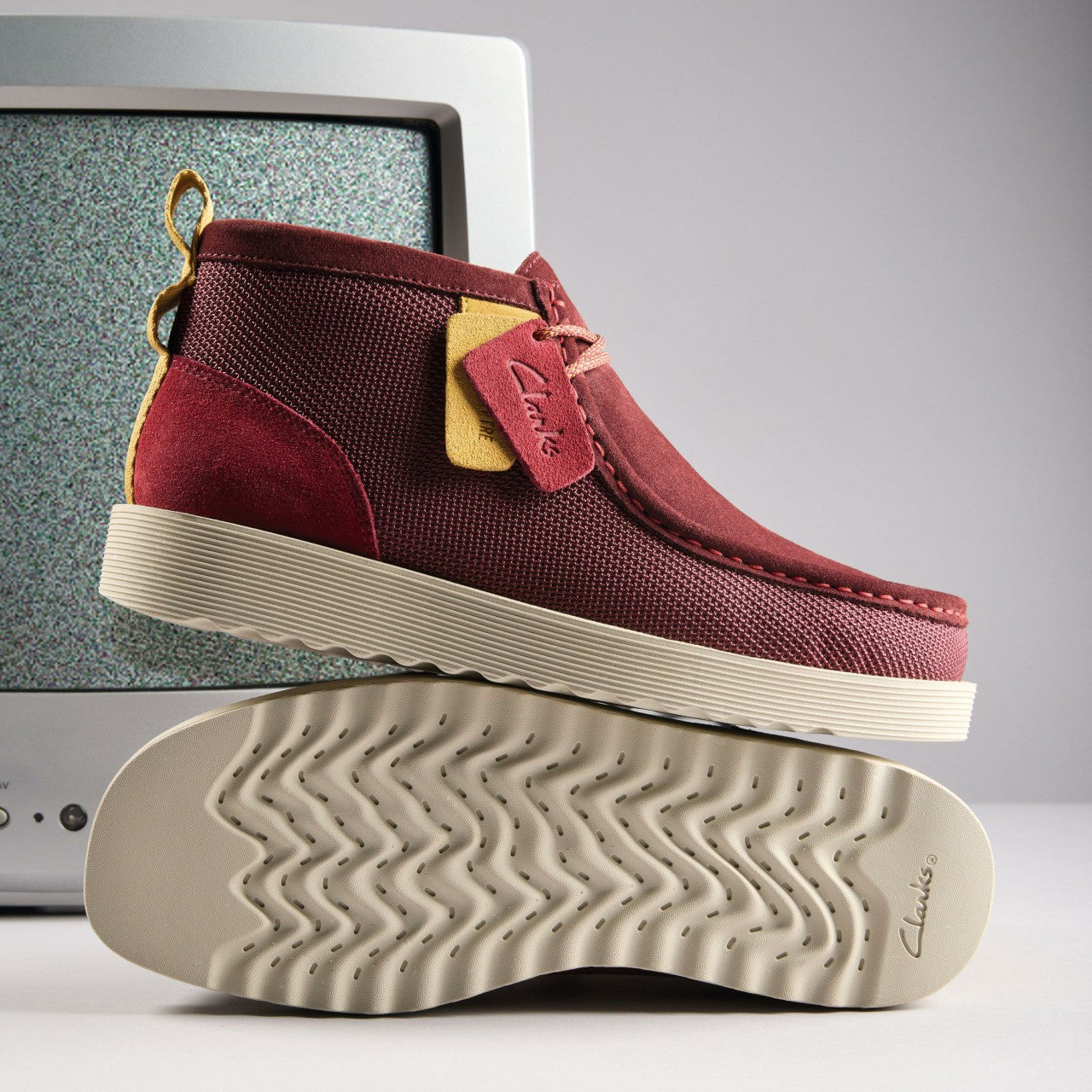 Wallabee FTR2 Boot Burgundy Combination | Clarks online - Men
