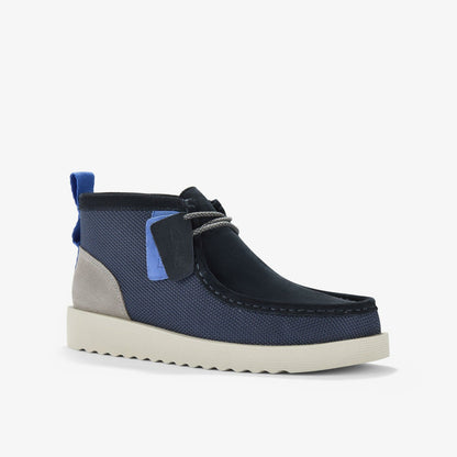 Wallabee FTR2 Boot Navy Combination | Clarks on Sale - Men