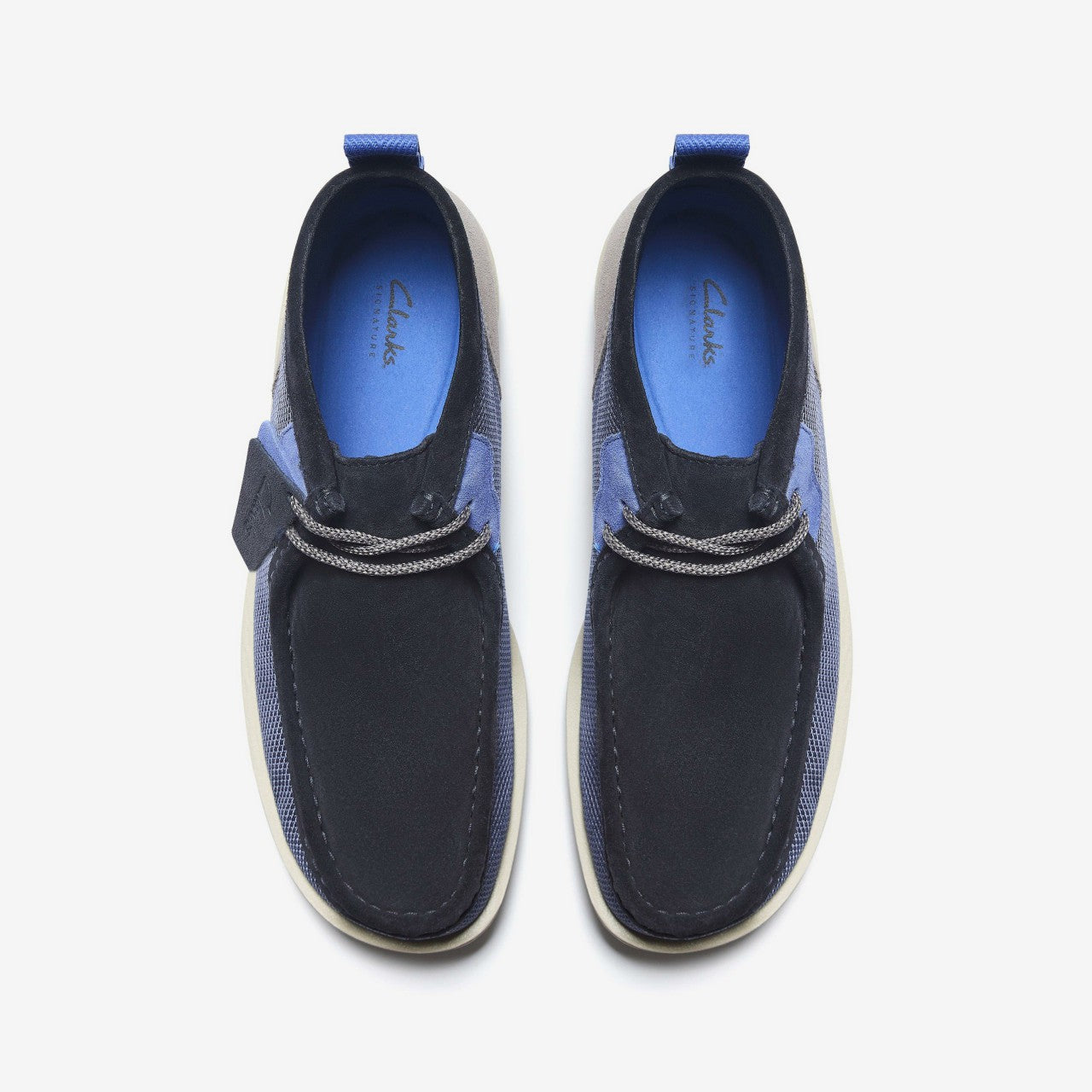 Wallabee FTR2 Boot Navy Combination | Clarks on Sale - Men