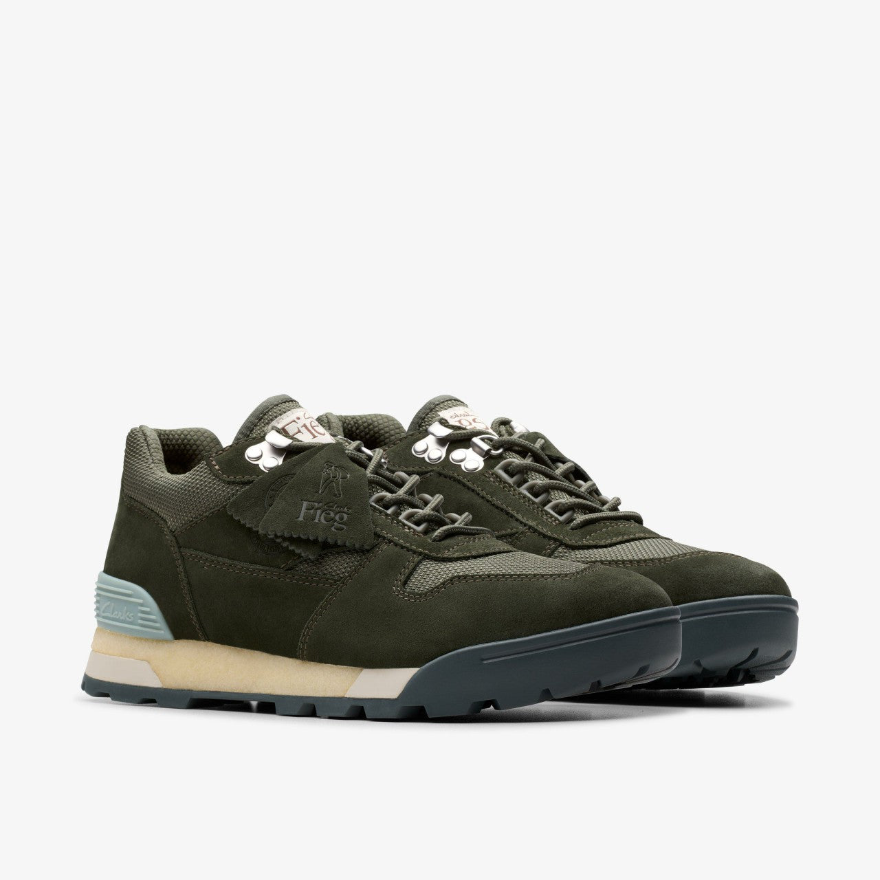 Laddow Dark Olive Combination | Clarks online - Men