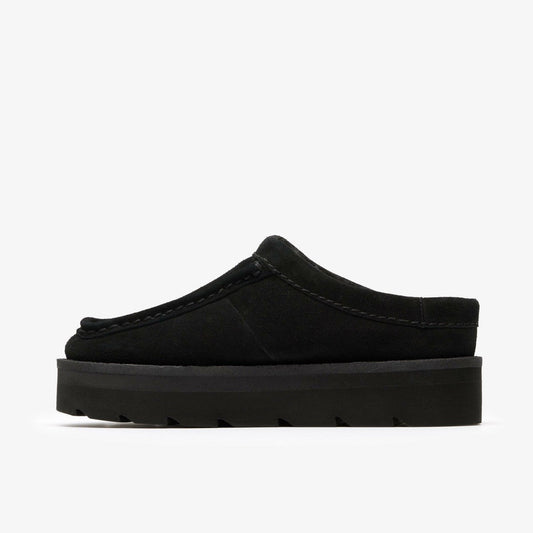 Meare Mule Black Suede Warmlined | Clarks online - Women