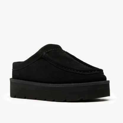 Meare Mule Black Suede Warmlined | Clarks online - Women