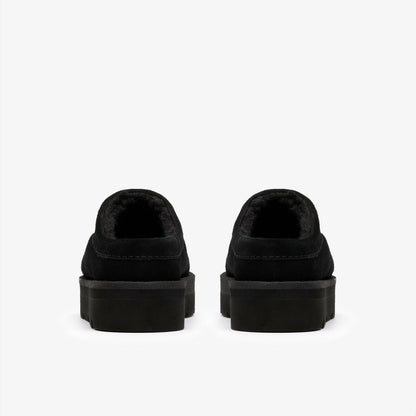 Meare Mule Black Suede Warmlined | Clarks online - Women