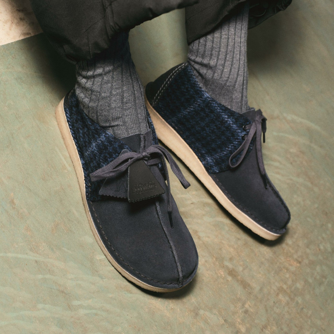 Desert Trek Navy Tweed Combination | Clarks on Sale - Men
